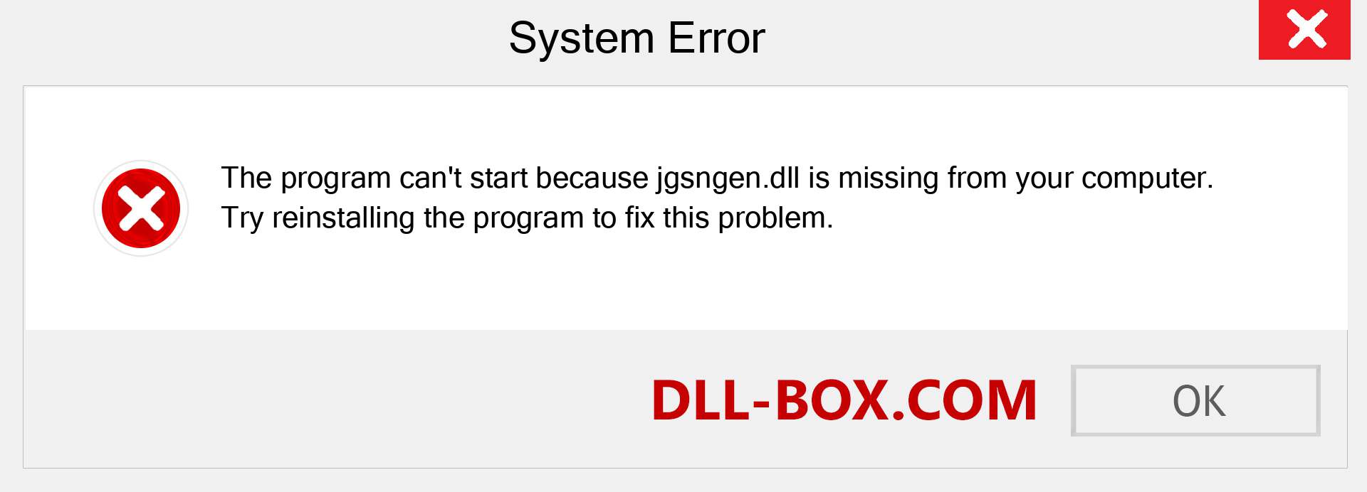  jgsngen.dll file is missing?. Download for Windows 7, 8, 10 - Fix  jgsngen dll Missing Error on Windows, photos, images